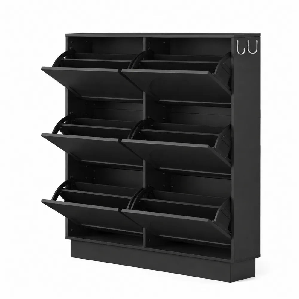 Meuble ¨¤ chaussures en bois avec 6 casiers