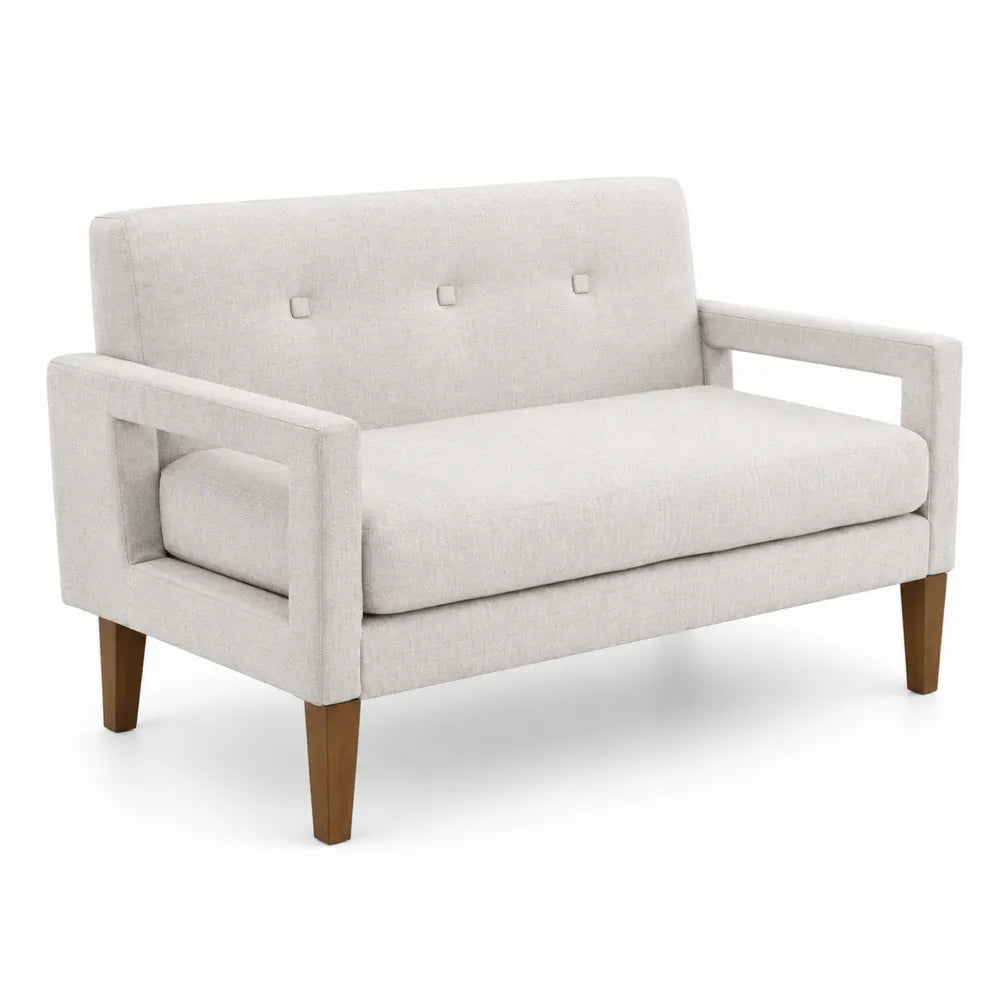 Canap¨¦ 2 Places en Tissu Beige avec Pieds en