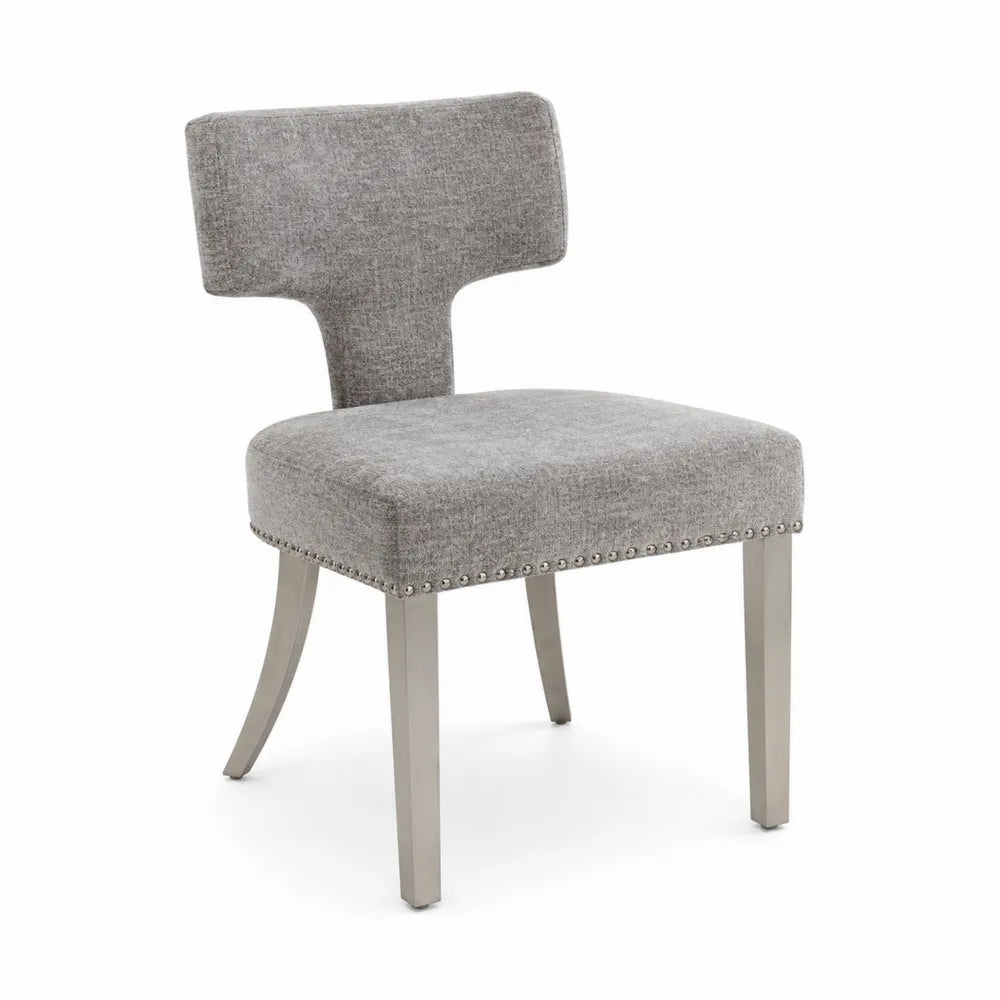 Chaise de salle ¨¤ manger en m¨¦tal et polyester