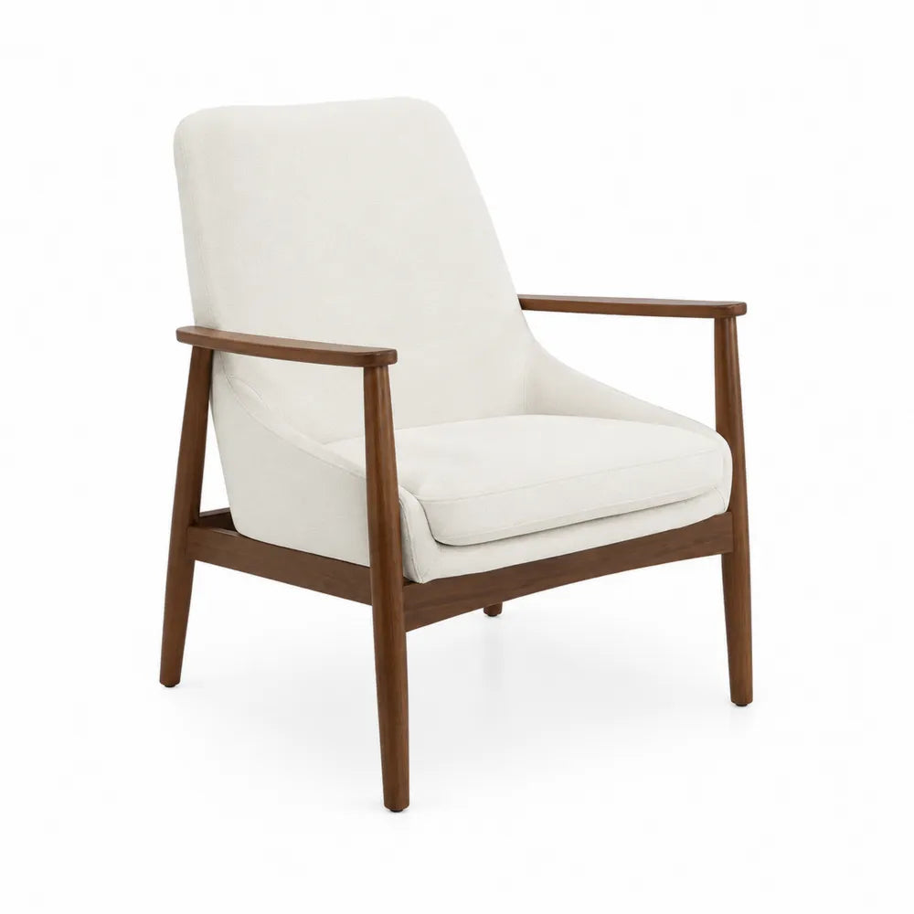 Fauteuil en bois et tissu