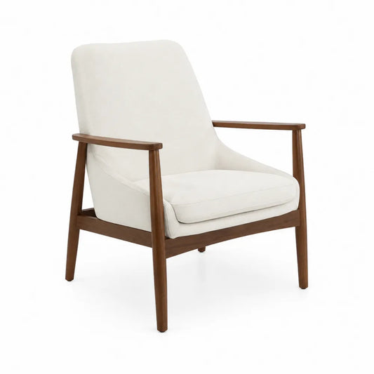Fauteuil en bois et tissu