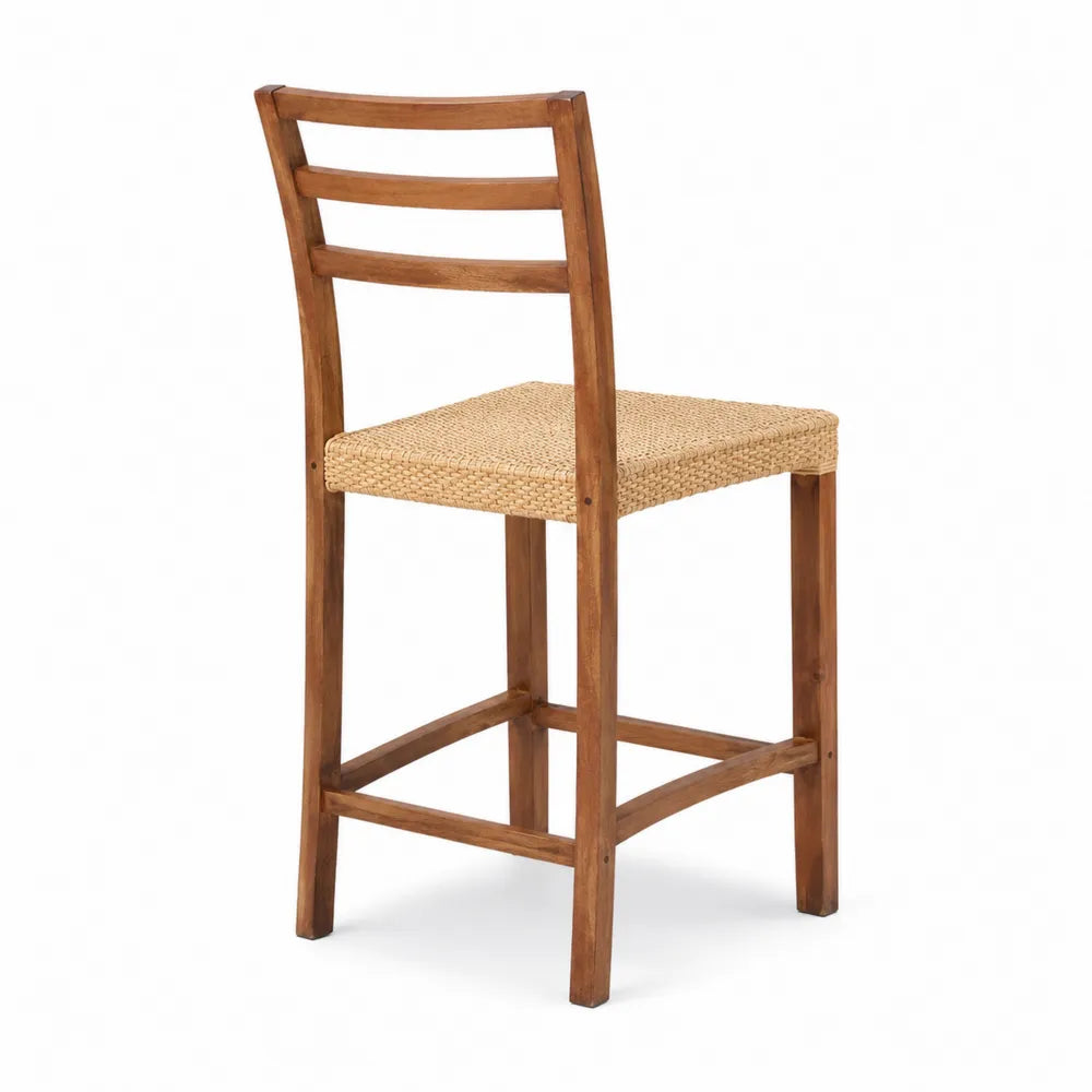 Chaise haute en bois d'acacia et paille tress¨¦e 65