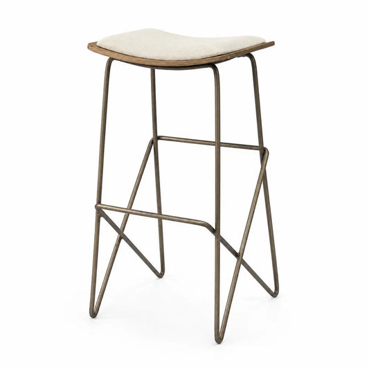 Tabouret de Bar en Tissu et M¨¦tal