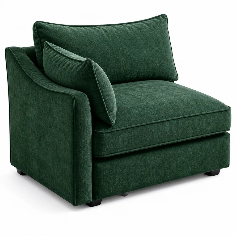 Fauteuil d'angle en tissu de polyester