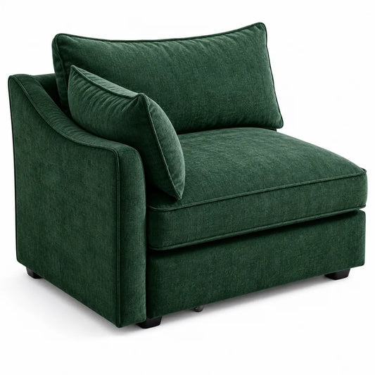 Fauteuil d'angle en tissu de polyester