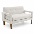 Canap¨¦ 2 Places en Tissu Beige avec Pieds en